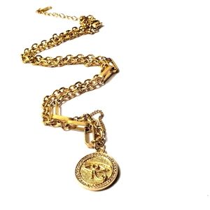 Eye of Horace necklace; old gold style; nwot